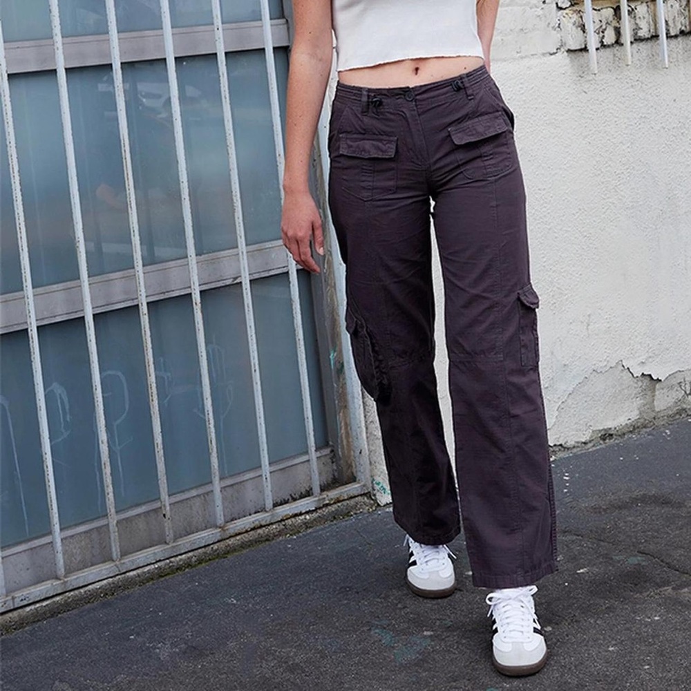Gray brandy Melville low rise Cargo Pants